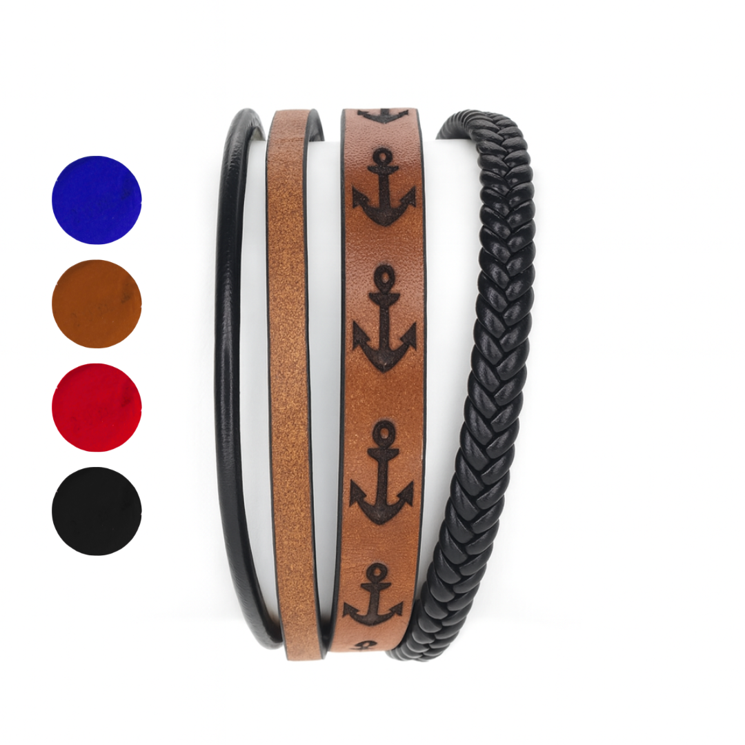 pulsera de cuero krv acceorios masculino, envio desde barranquilla a toda colombia
