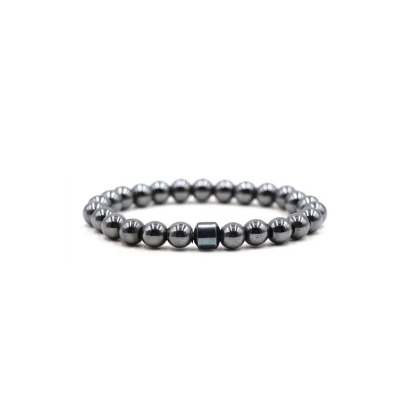 Pulsera de Turmalina, Ónix y Hematita para Hombre – Piedra Natural Negra