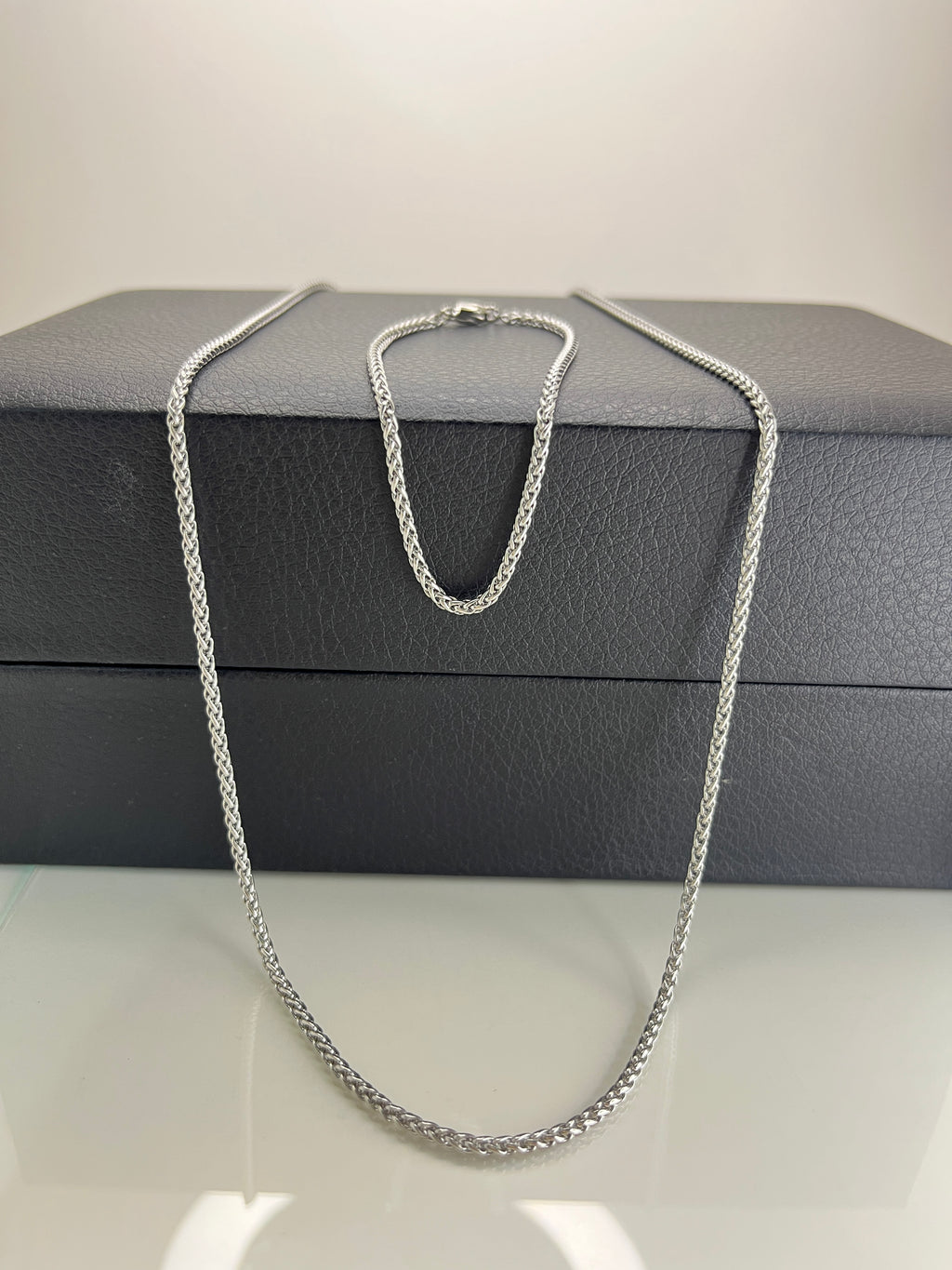 SET PULSERA Y COLLAR ACERO PARA HOMBRE