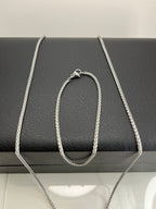 SET PULSERA Y COLLAR ACERO PARA HOMBRE