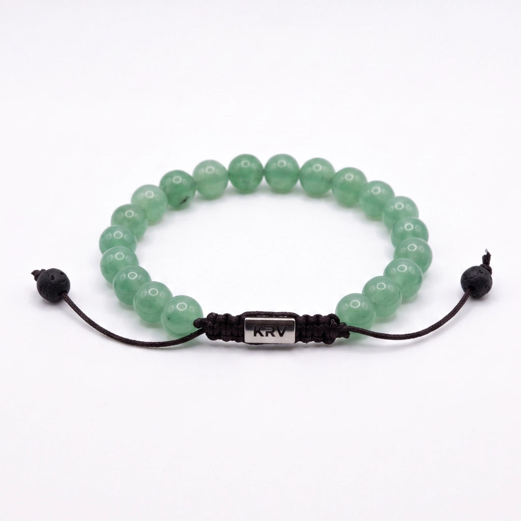 Pulsera de Aventurina Natural con Nudo Corredizo