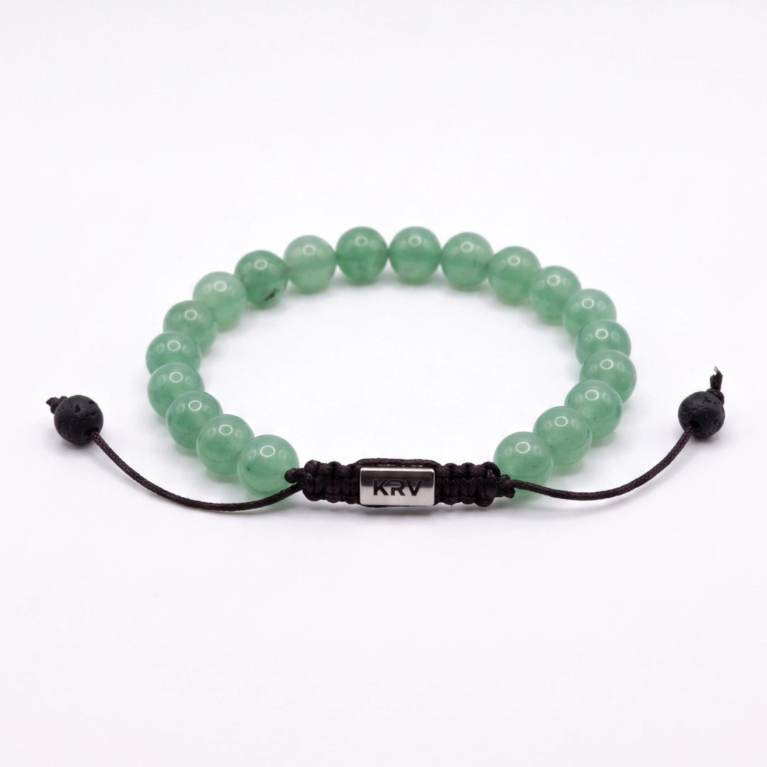 Pulsera de Aventurina Natural con Nudo Corredizo