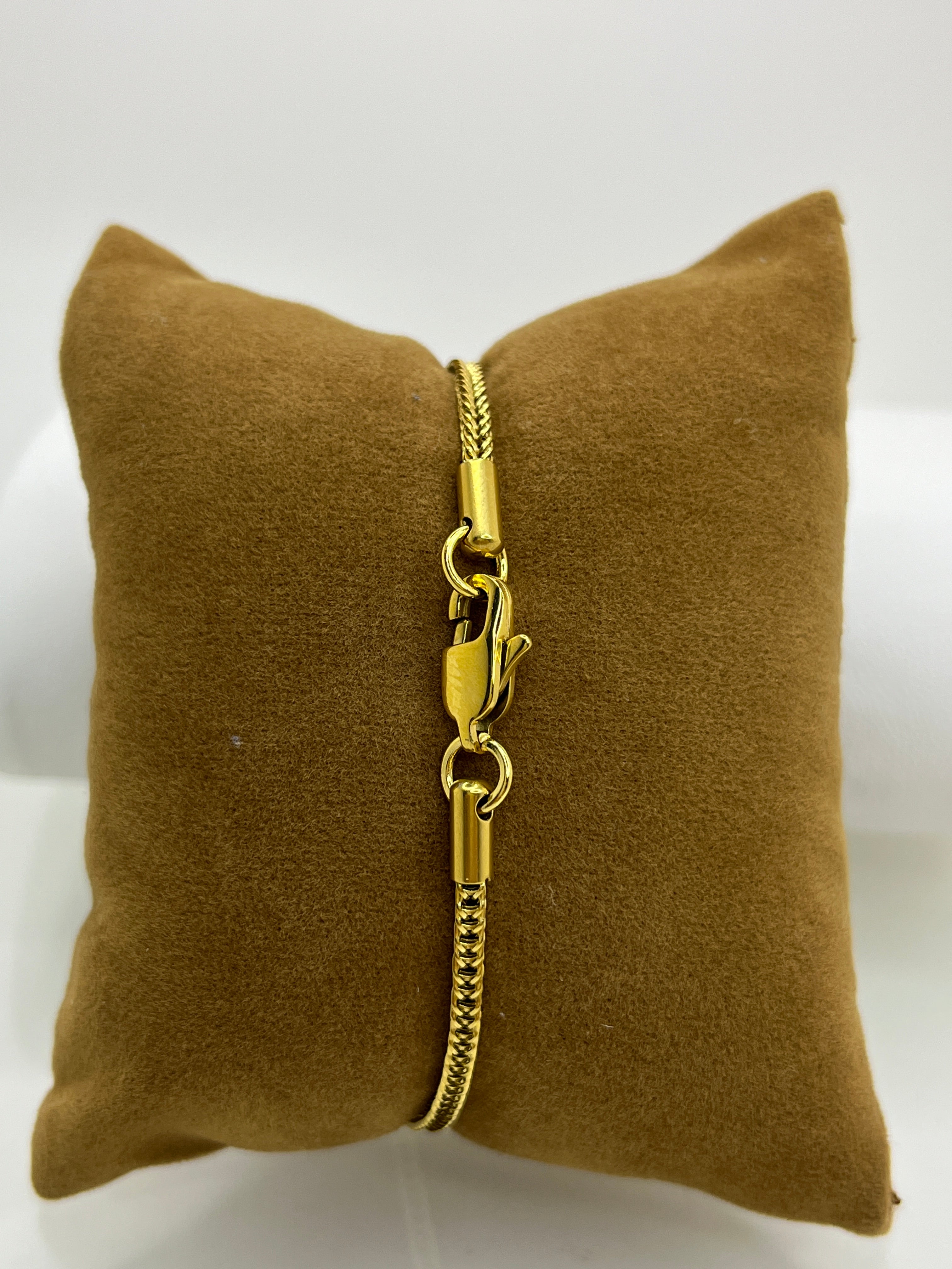 Pulsera de Acero Inoxidable Dorado y Plateado para Hombre – Diseño Minimalista