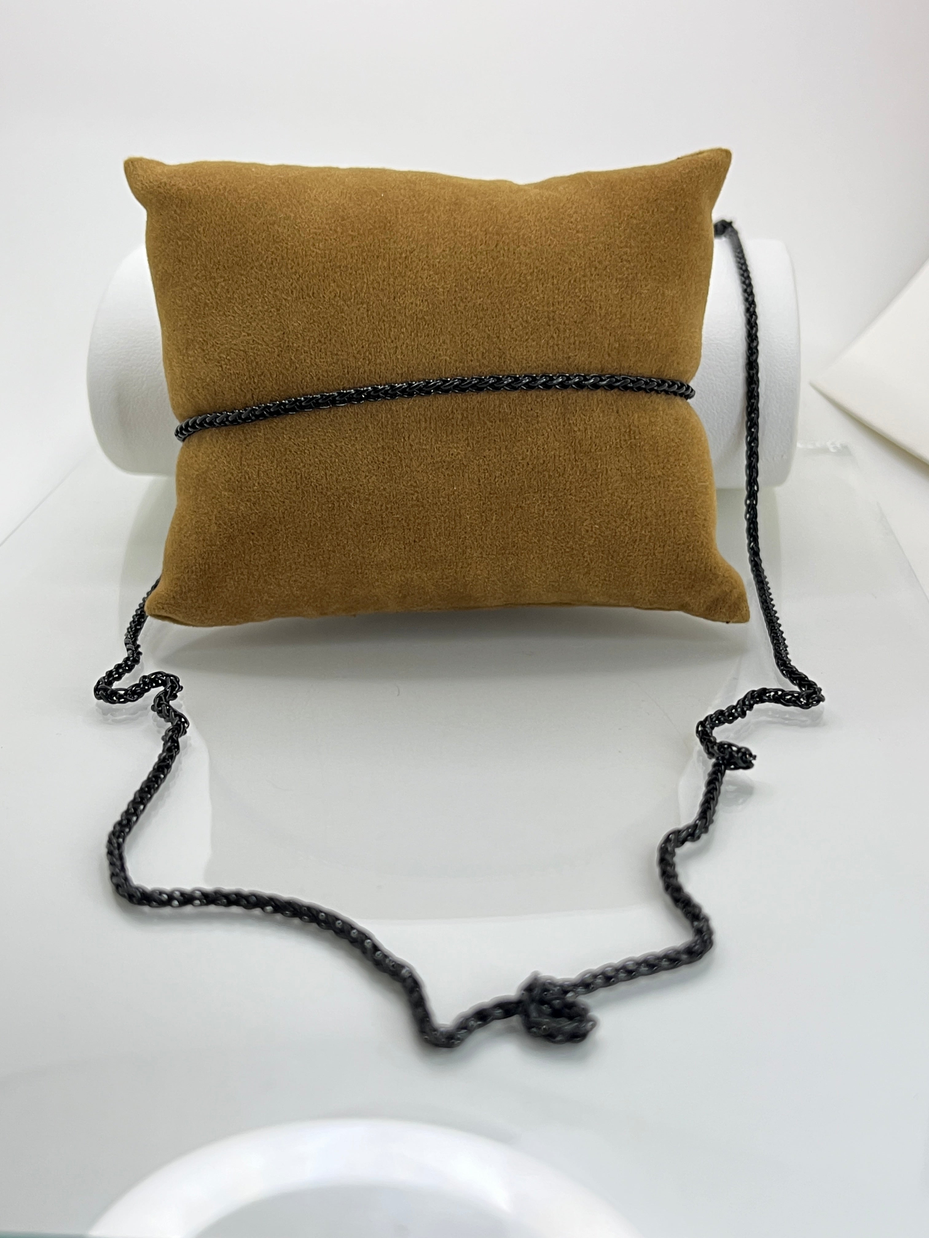 Combo Cadena/Pulsera de acero inoxidable color negro