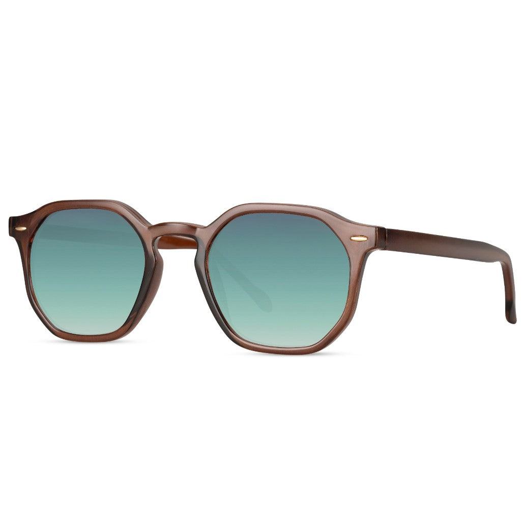 Gafas de Sol Marrón con Lentes Verde Degradado para Hombre – Protección UV 100%