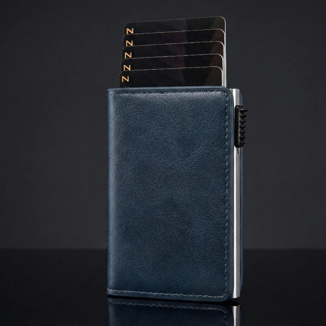 TARJETERO ANTIROBO= AZUL