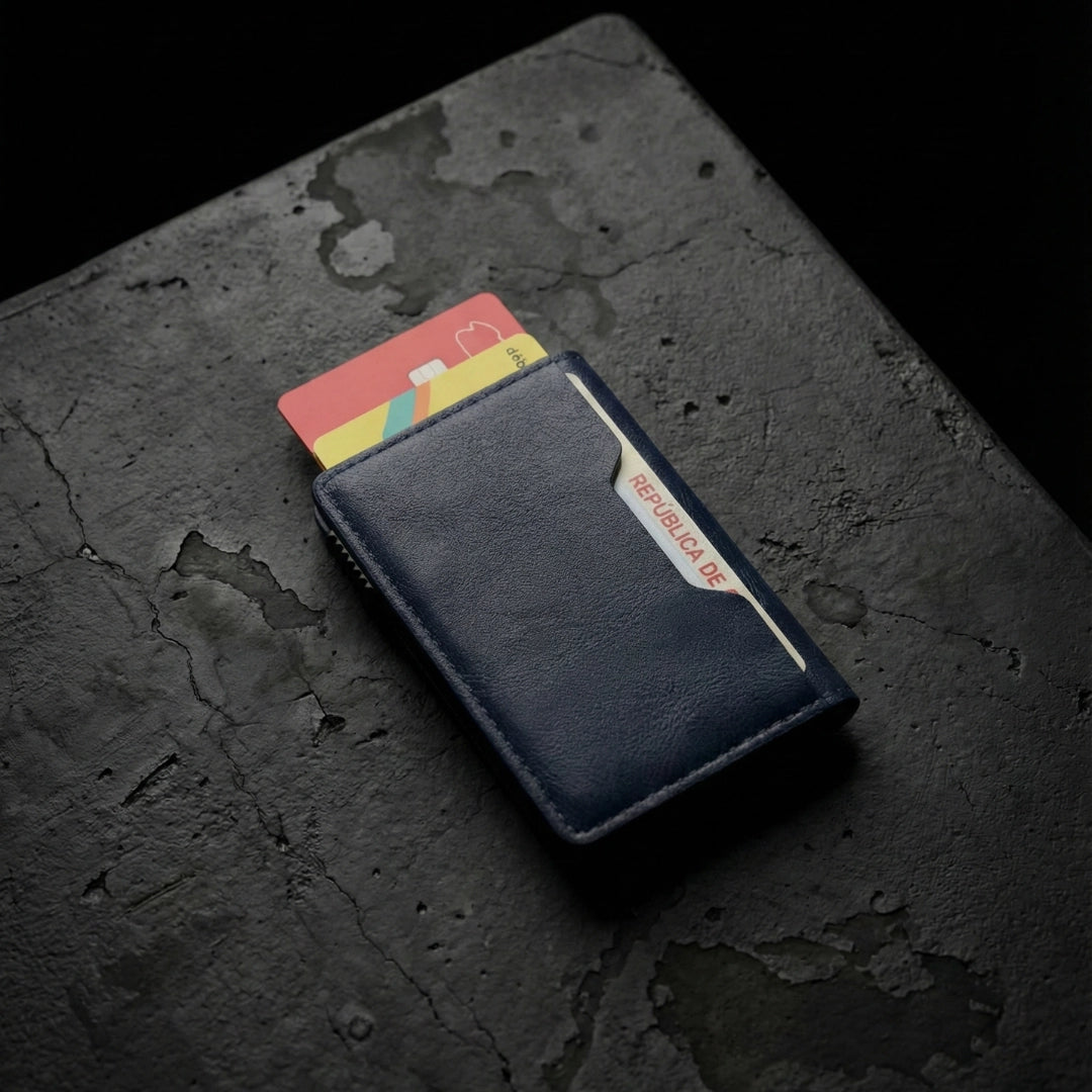 TARJETERO ANTIROBO= AZUL