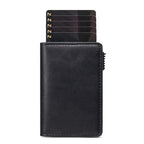 Tarjetero de cuero antirobo