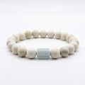 Pulsera natural CERÁMICA BLANCA 8mm