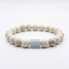 Pulsera natural CERÁMICA BLANCA 8mm