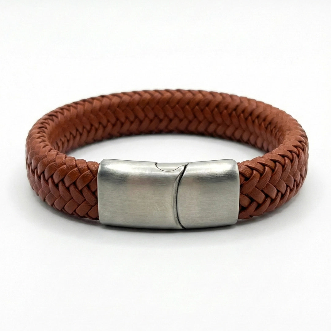 Pulsera de cuero trenzado: Whisky