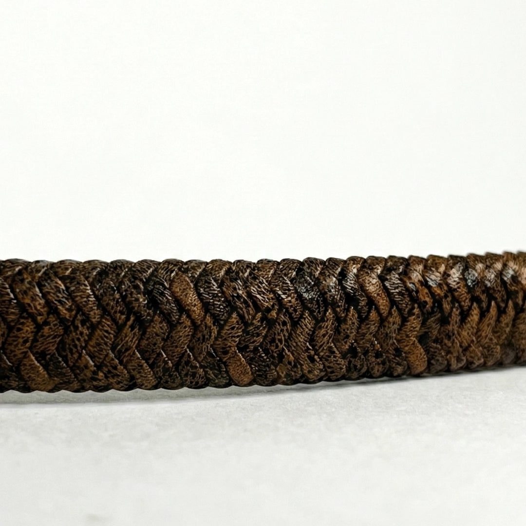 Pulsera de cuero trenzado: Camuflado