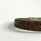 Pulsera de cuero trenzado: Camuflado