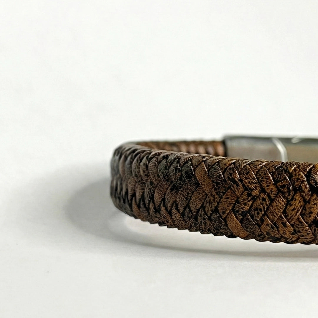 Pulsera de cuero trenzado: Camuflado