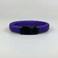 Pulsera de cuero trenzado: Violeta Índigo