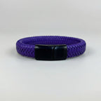 Pulsera de cuero trenzado: Violeta Índigo