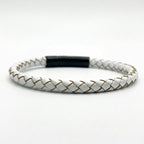 Pulsera Trenzada Curado: Blanco 5mm