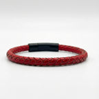 Pulsera Trenzada Curado: Rojo 5mm