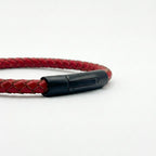 Pulsera Trenzada Curado: Rojo 5mm