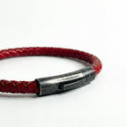 Pulsera Trenzada Curado: Rojo 5mm