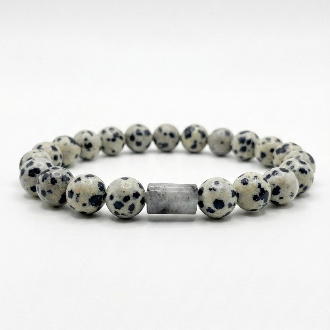 Pulsera natural DALMATIAN JASPER 8mm