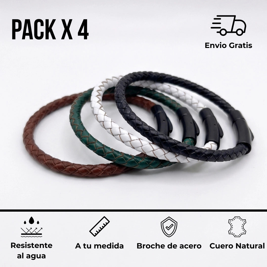 PACK 4: Manillas de cuero