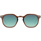 Gafas de sol marrón para hombre con lentes verde degradado y protección UV