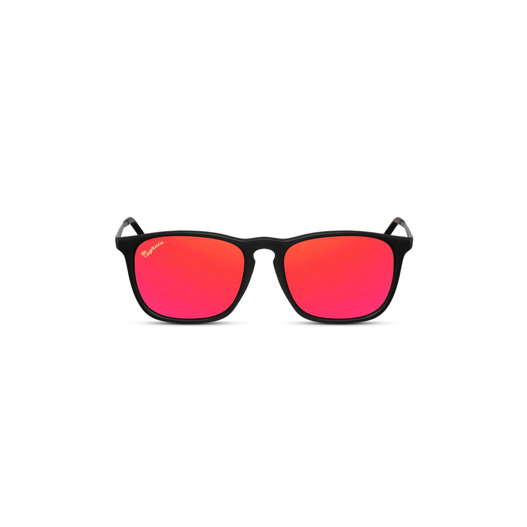 Gafas de sol polarizadas negro mate con lentes rojos, envio gratis y contraentrega disponible a toda Colombia