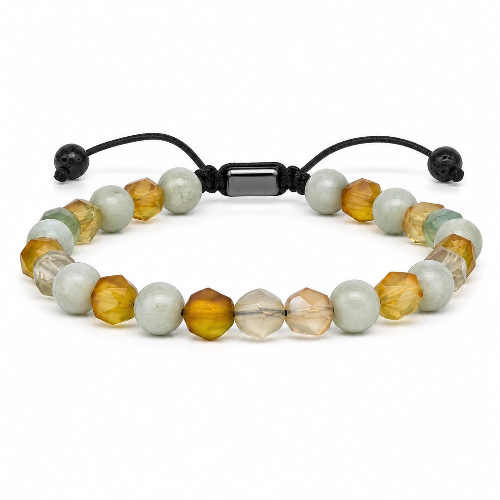 Pulsera Amazónica — Amazonita y Ágata Pavo