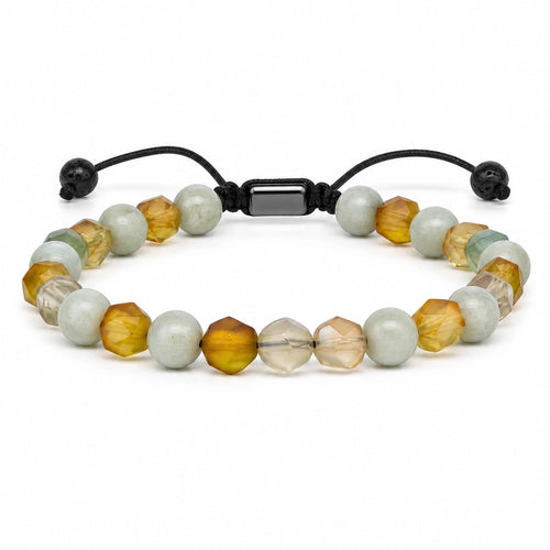 Pulsera Amazónica — Amazonita y Ágata Pavo