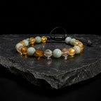 Pulsera Amazónica — Amazonita y Ágata Pavo