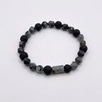 Pulsera Eclipse KRV.CO labradorita y piedra volcánica natural