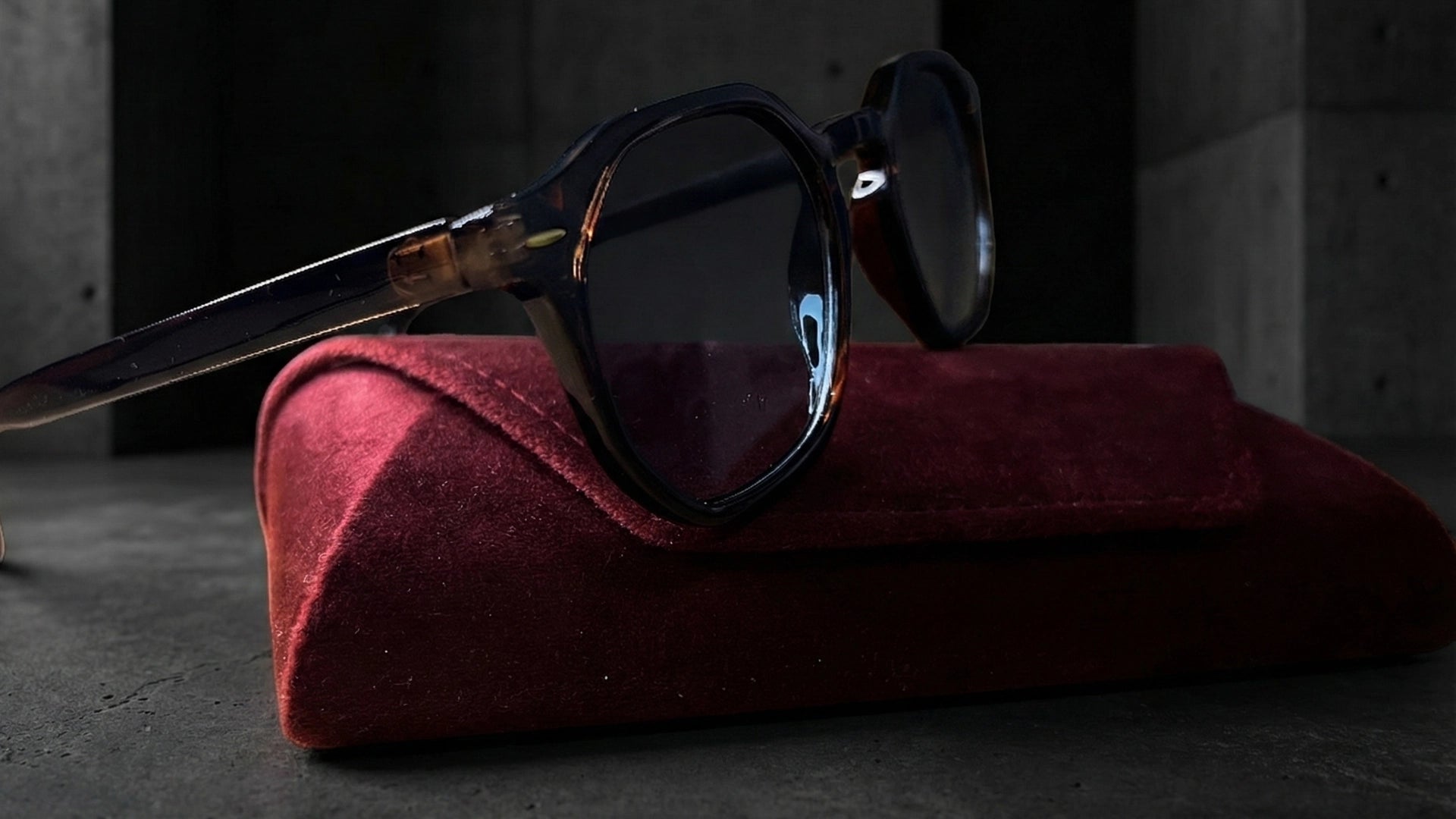 Gafas de Sol Marrón con Lentes azul Degradado