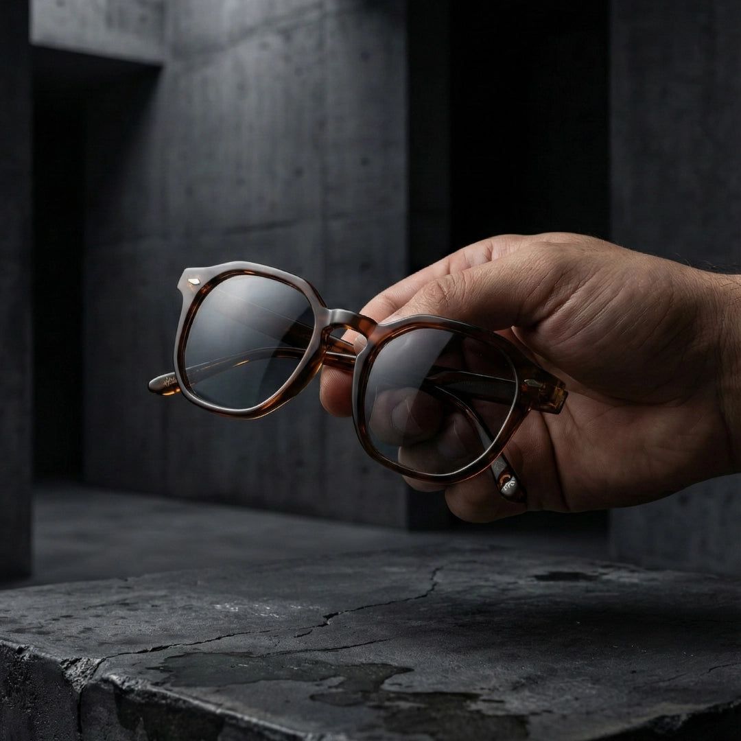 Gafas de Sol Marrón con Lentes azul Degradado