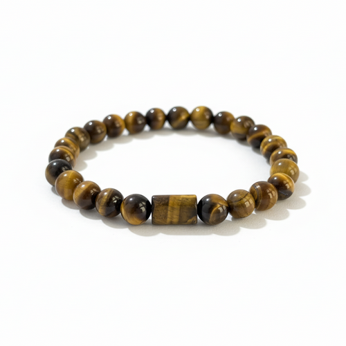 Manilla de hombre de piedras naturales de ojo de tigre, krv accesorio