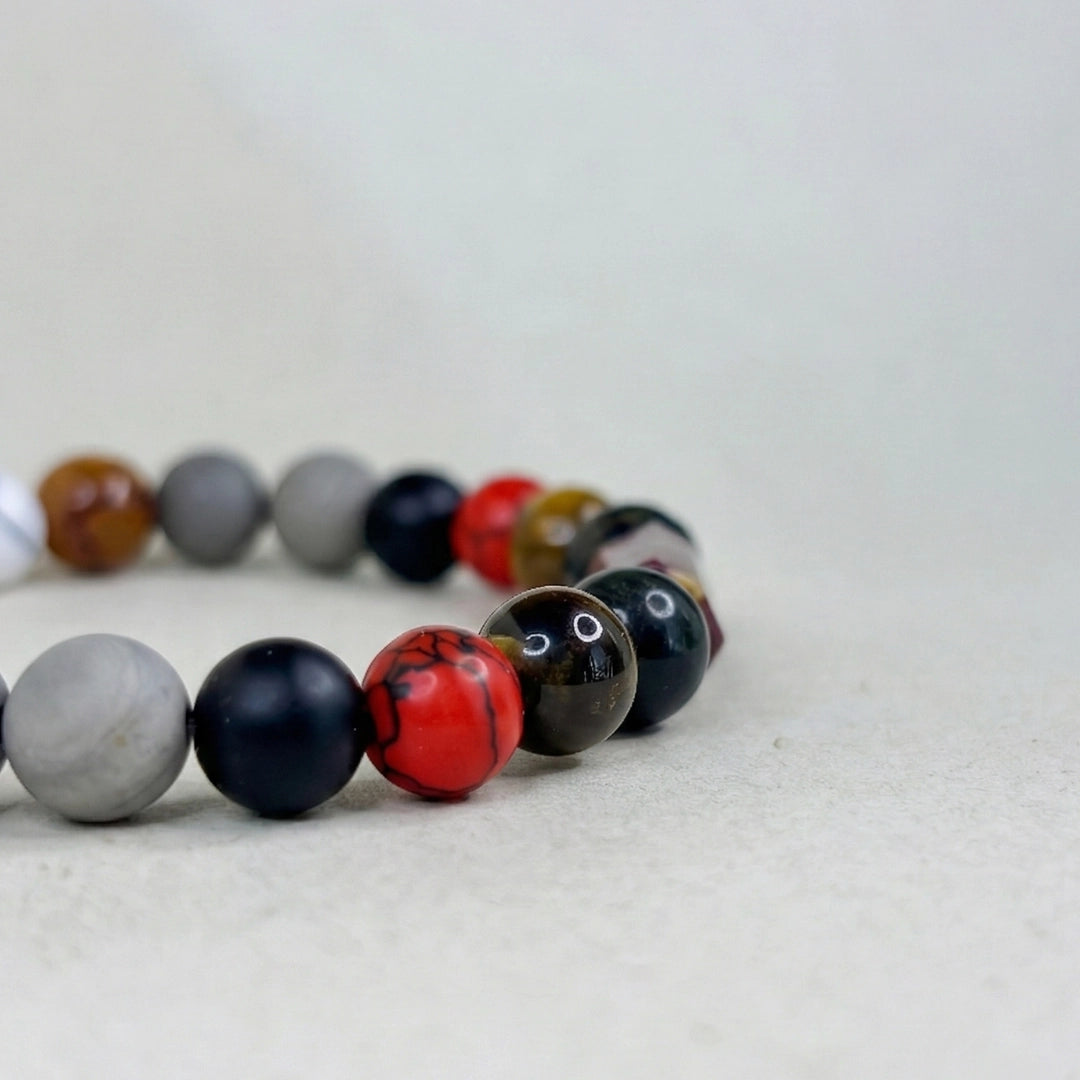 Pulsera Talos, detalle piedra central mookaíta
