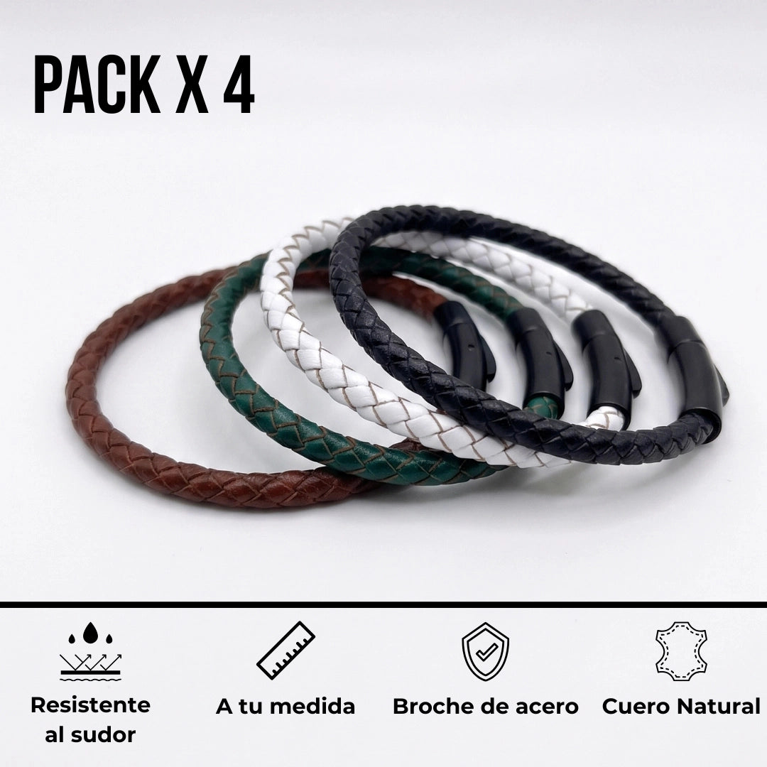 PACK 4: Manillas de cuero