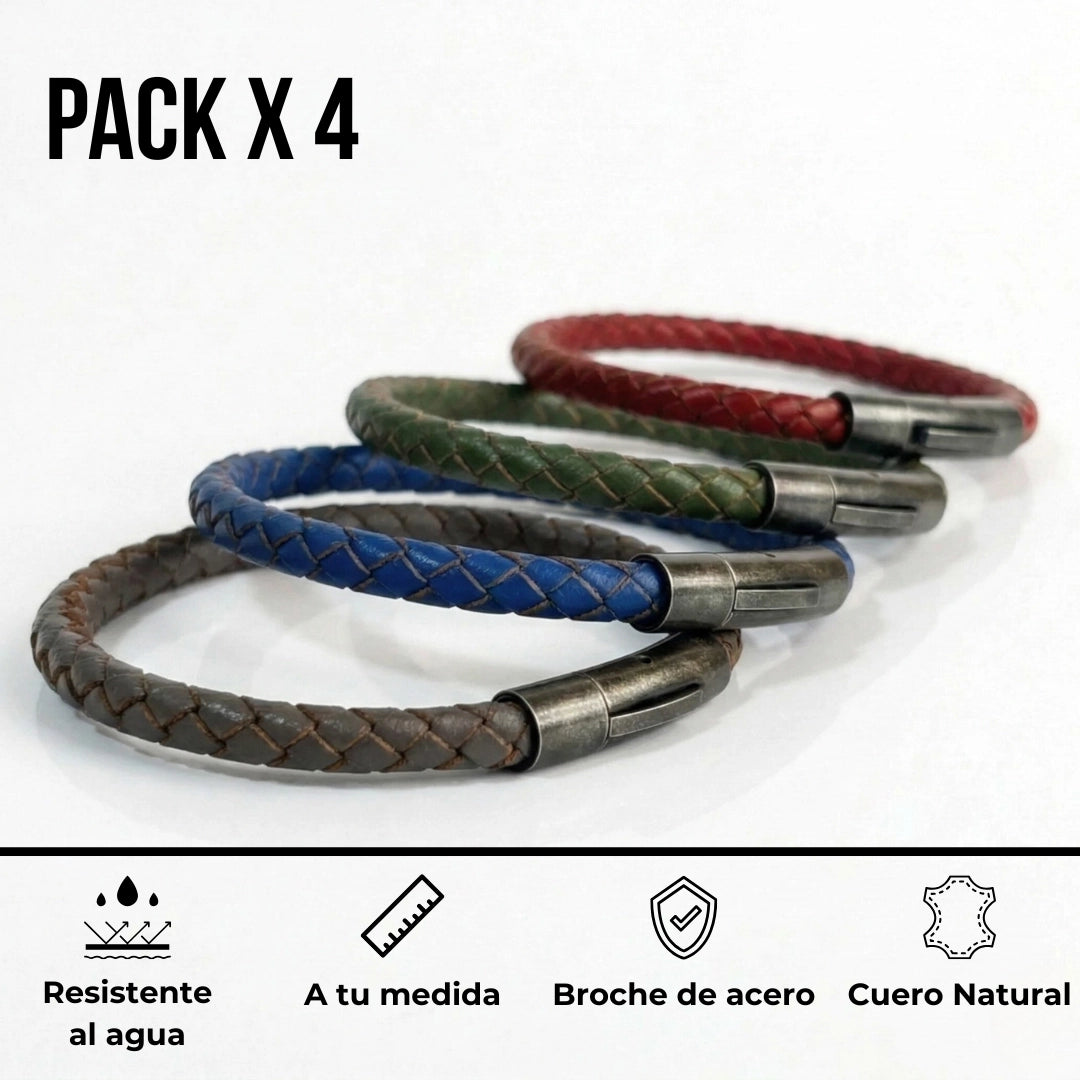 PACK 4: Manillas de cuero