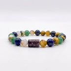 Pulsera Hombre Ágata Pavo Real con Charoita