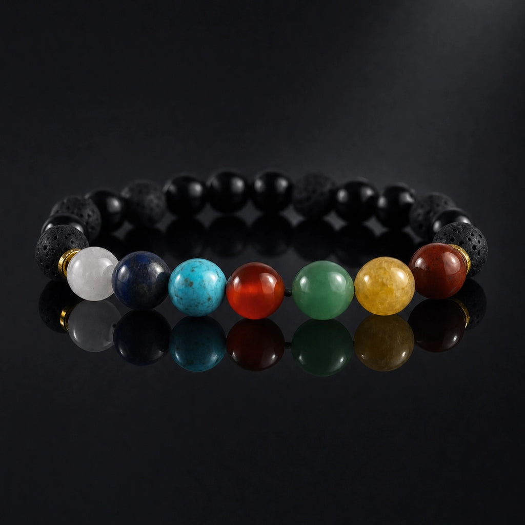 Pulsera 7 Chakras en Piedra Natural