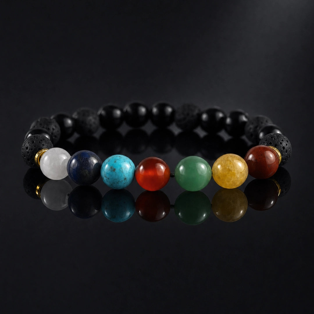 Pulsera 7 Chakras en Piedra Natural
