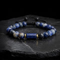Pulsera de piedra natural Sodalita y lapislázuli: 8mm