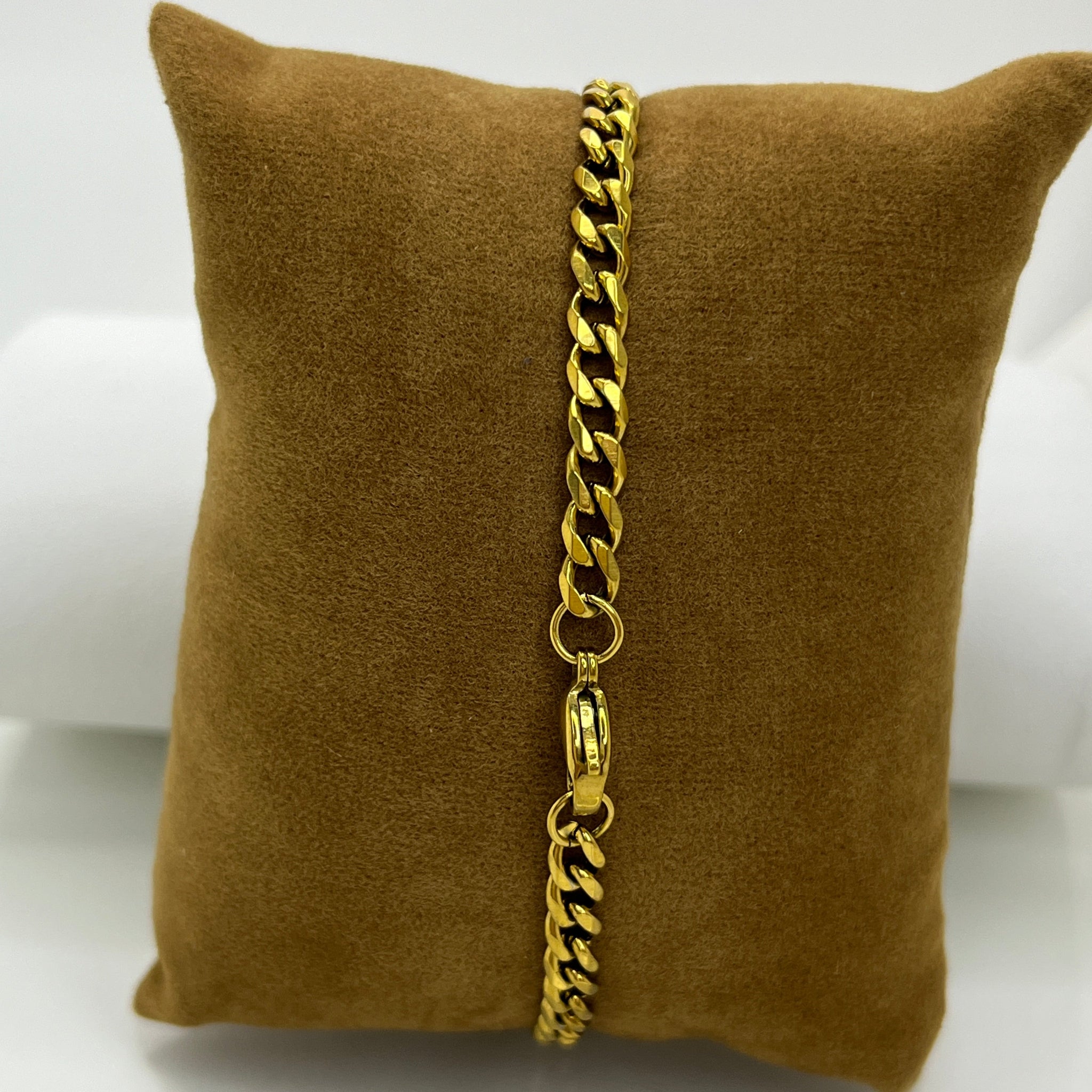 Pulsera de acero inoxidable para hombre color dorado, compra pulsera de acero accesorios de calidad, colombia, barranquilla, contraentrega