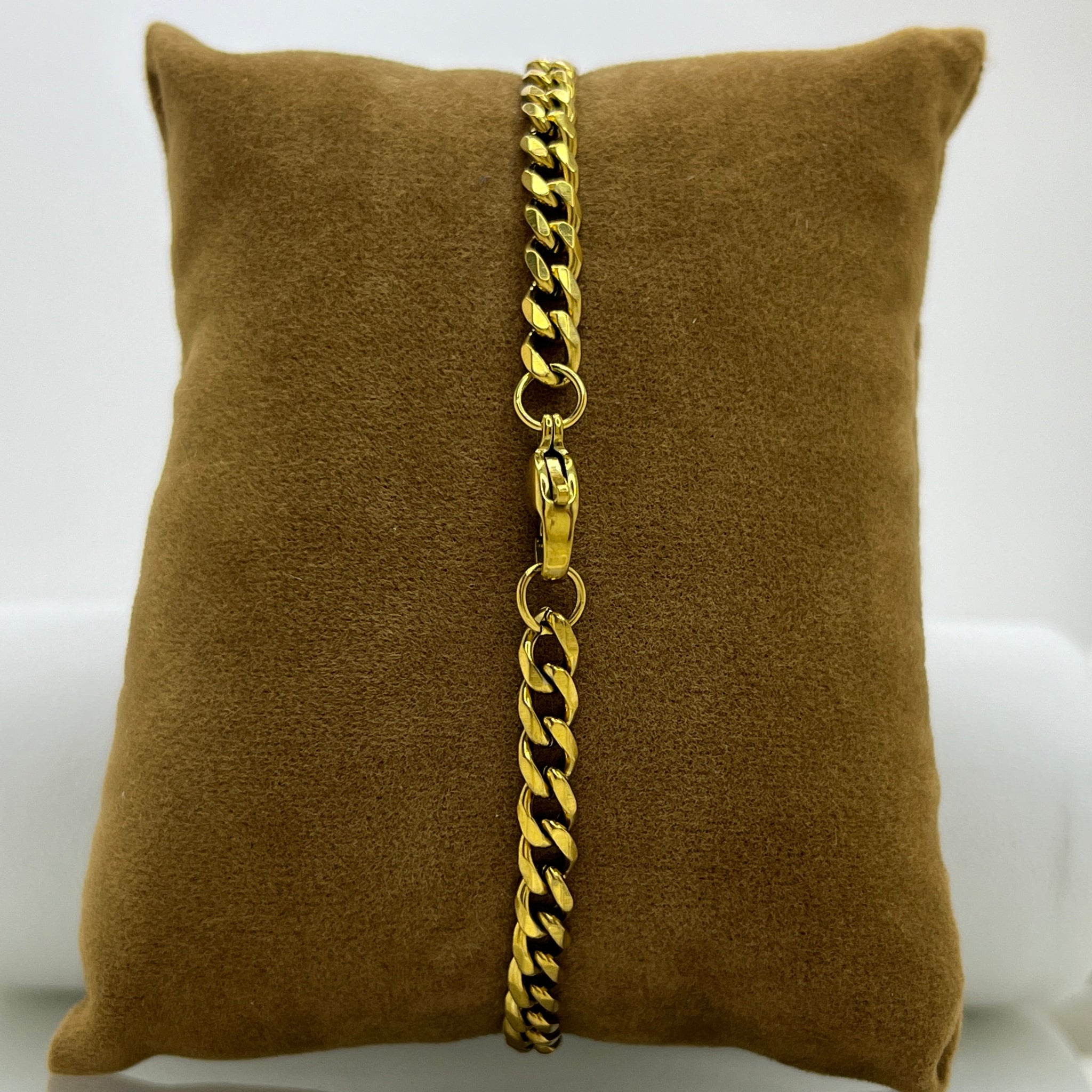 Pulsera de acero inoxidable para hombre color dorado, compra pulsera de acero accesorios de calidad, colombia, barranquilla, contraentrega