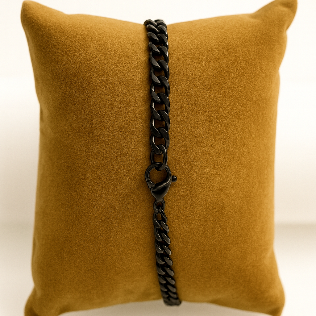 Pulsera de acero inoxidable para hombre color negro, compra pulsera de acero accesorios de calidad, colombia, barranquilla, contraentrega