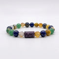 Pulsera Hombre Ágata Pavo Real con Charoita