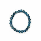 Pulsera con cuentas naturales Apatita Azul para hombre. Envio gratis y contraentrega disponible en Colombia. KRV Accesorios