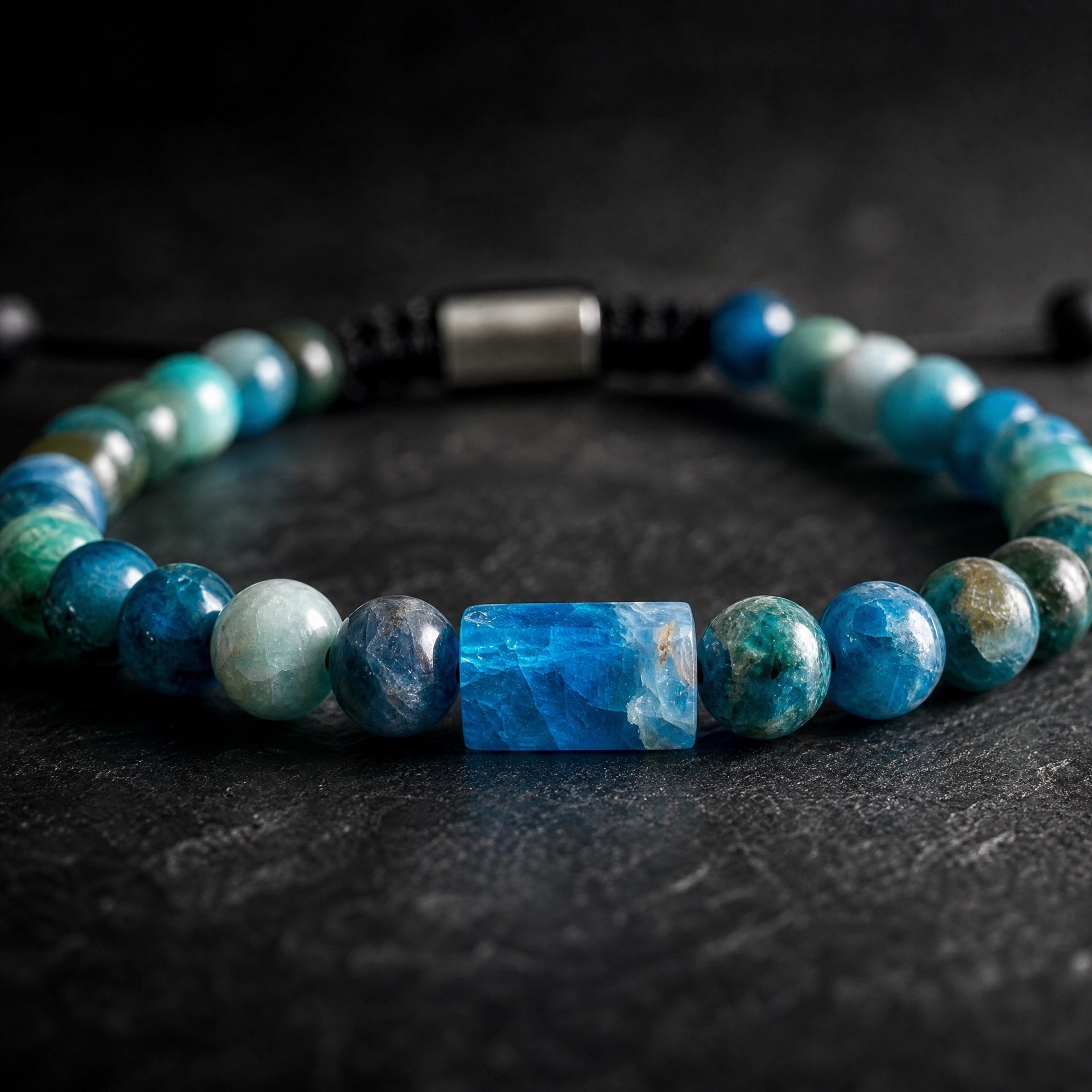 Pulsera de Apatita Azul #6