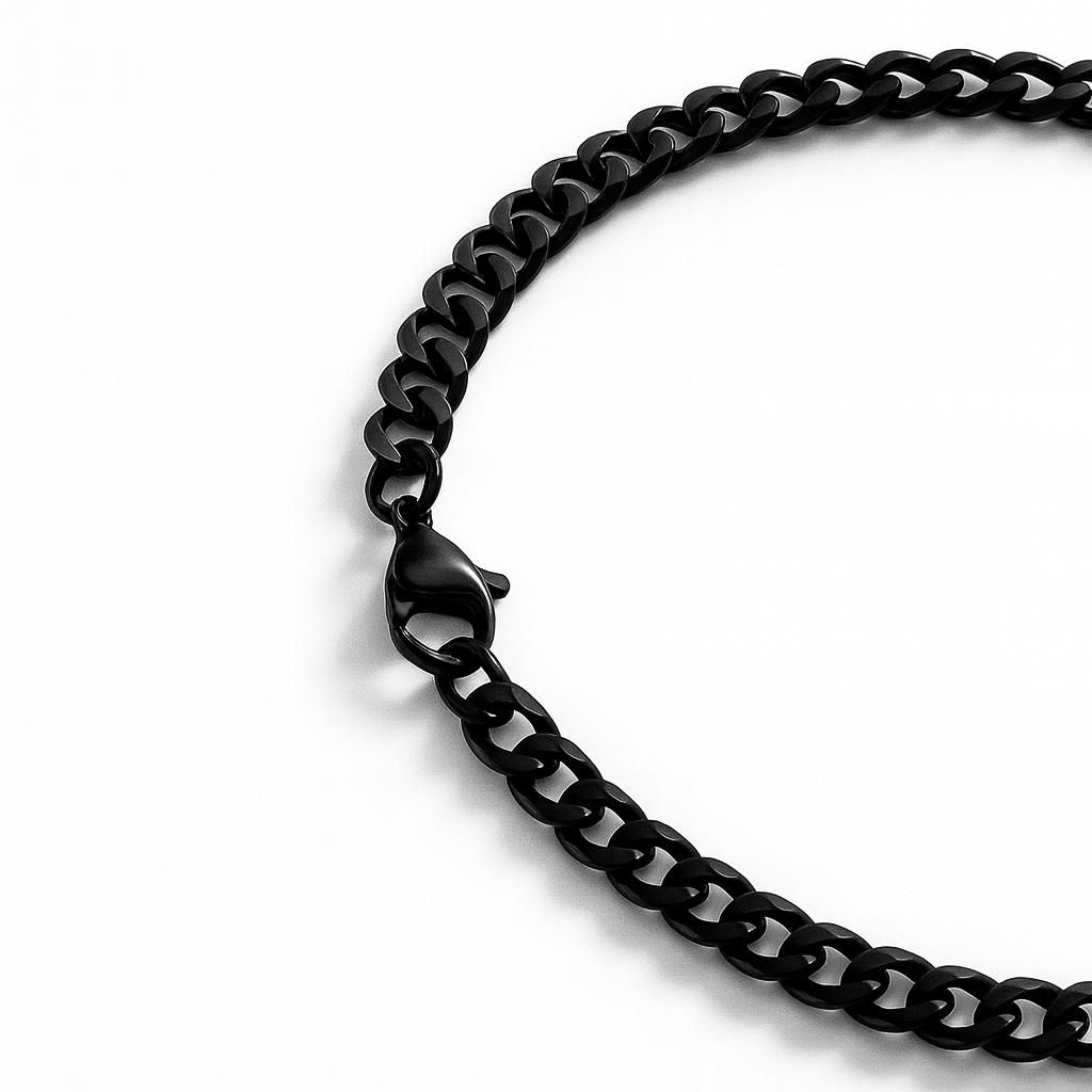 Pulsera de acero inoxidable para hombre color negro, compra pulsera de acero accesorios de calidad, colombia, barranquilla, contraentrega