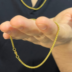 SET COLLAR Y PULSERA DE ACERO COLOR DORADO